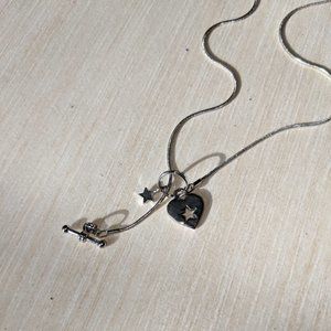 Lia Sophia N63 Heart and Star Necklace, NWT